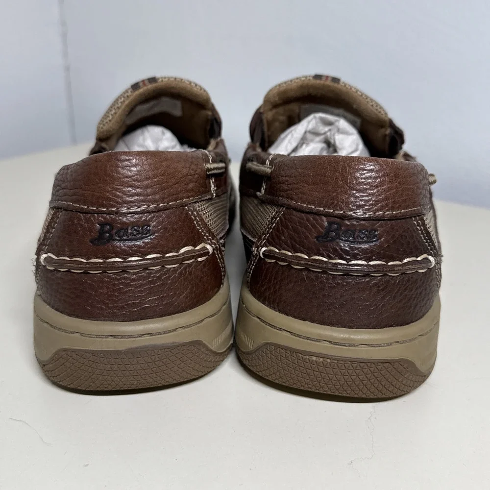 Bass & Co Size 10,5 M Men's Brown Leather Slip-on Co. Baron 3 Loafers Shoes